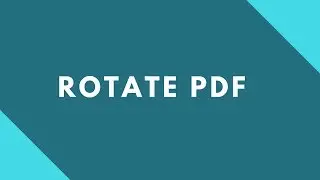 How to rotate pdf file and save permanently ?