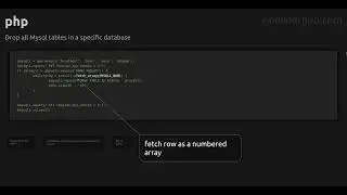 Drop all Mysql tables in a specific database