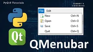 QMenubar | Create menu bar with icons and shortcuts in PyQt5