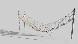 creating a procedural rope bridge in blender