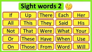 Sight words 2 🤔 | Phonics lesson | Learn with examples