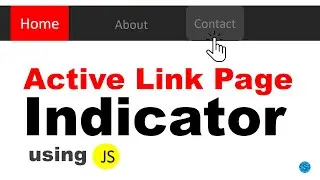 Active nav link indicator using JavaScript | Highlight current page in the navigation menu