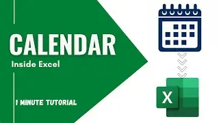 Calendar in Excel #excel #exceltutorial