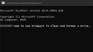 How To Clean And Format A Drive Using Diskpart