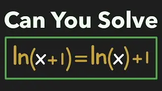 How to solve a logarithmic equation