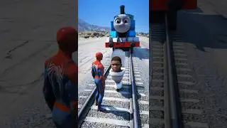 GTA V: SPIDER-MAN SAVING SKIBIDI FRANKLIN FROM THOMAS THE TRAIN #shorts