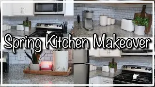 SPRING KITCHEN MAKEOVER 2022 / CLEANING / ORGANIZING / DECORATE WITH ME / PEEL AND STICK BACKSPLASH