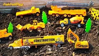 Toy Construction Trucks! Playing with Diggers & Toy Trucks | JackJackPlays