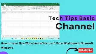 22 - How to Insert New Worksheet of Microsoft Excel Workbook in Microsoft Windows #tips #excel