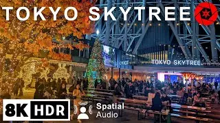 Tokyo Christmas Lights Skytree Illuminations & Christmas Market 2023 - 4K Spatial Audio