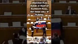 Ukrainian Flag disrespected at Slovak Parliament. Round 1. Subscribe