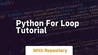 python for loop tutorial