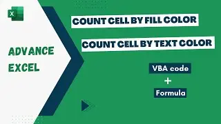 Count cell by fill color and text color #excel #exceltutorial