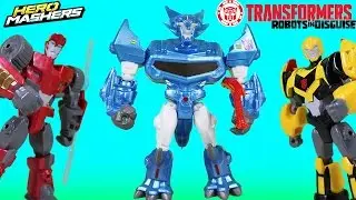 Transformers Robots in Disguise Hero Mashers Steeljaw, Sideswipe & Bumblebee.