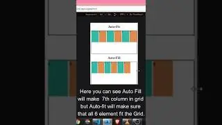 Difference between Auto Fit & Auto Fill - CSS Grid| Web Development #Shorts