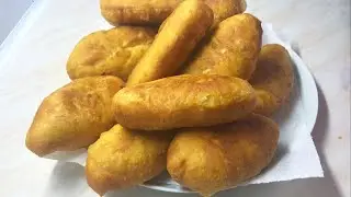 Пирожки жареные. Тесто готовится без дрожжей.