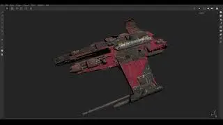 Sky Fighter ShipColor3 - Substance Painter.