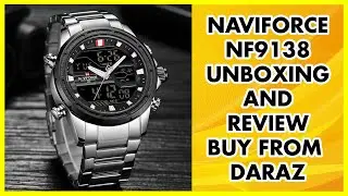 Naviforce NF9138 - Sport Dual Time Watch │ Wristwatch Review and unboxing | Bangla Tutorial