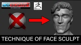 ZBRUSH TUTORIAL_ TECHNIQUE OF FACE SCULPT - (SUPERMAN)