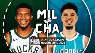 Milwaukee Bucks vs Charlotte Hornets Full Game Highlights | Nov 16, 2024 | 2024-25 NBA Season