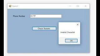 Numeric Validation And Remove Character C#

