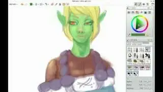 MyPaint   Green Elf Girl