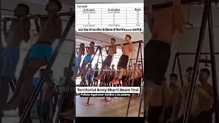 Ta army Bharti Beam Test| TA Army Pullups 2024 