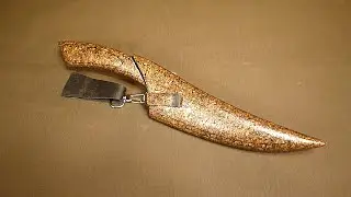 Ножны из пробки для ножа из пилы, своими руками.