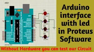 #1 Arduino UNO interface with LED in Proteus Software - #Easytronic Tutorial