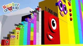 Numberblocks Step Squad 1000 to 10 Million BIGGEST Standing Tall Number Pattern