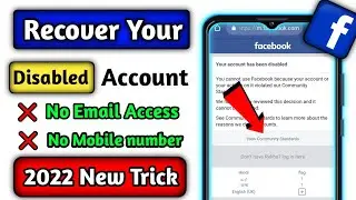 Your Account Has Been Disabled | How To Recover Disabled Facebook Account | Account Disabled