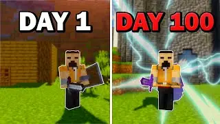 I Survived 100+ Days With No Armor in Minecraft Hardcore