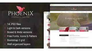 Phoenix - Funeral Service, Funeral Home & Cemetery PSD Template | Themeforest Website Templates and