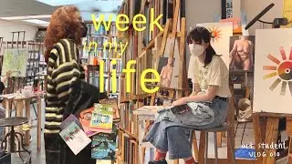 ONE WEEK: oil painting, book hauls, seeing friends