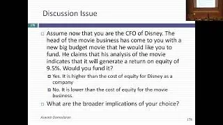 Session 10: Closure on Cost of Equity