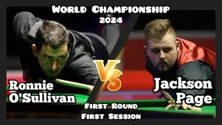 Ronnie OSullivan vs Jackson Page - World Championship Snooker 2024 - First Round & Session Live