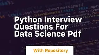 python interview questions for data science pdf