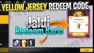 Free Fire Yellow Jersey Redeem Code Today | Booyah Watch to Win 30 minutes New event