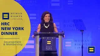 New York Governor Kathy Hochul speaks at the 2022 HRC Greater New York Dinner