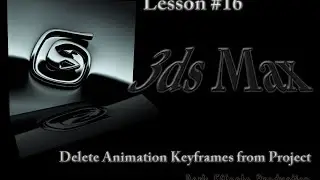 3DS Max Lesson 16 - Delete Animation Keyframes from Project