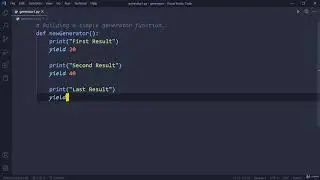 Building a simple generator function | 