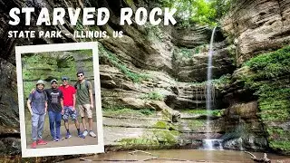 after lockdown - hiking trail Starved Rock state park, Illinios, USA