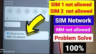 Sim 1 not allowed airtel | sim 2 not allowed fix | Sim Not Allowed Problem | mm Sim 2 Not Allowed