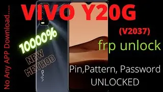 vivo y20g pattern password pin frp unlock / VIVO Y20G (V2037) FRP Bypass Wothout PC 100% Free