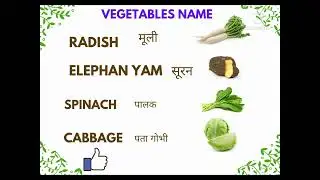 Vegetable Names in English and hindi l vocabulary l phrases #letslearntogether