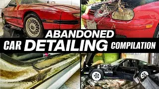 ABANDONED Car Detailing Compilation! 2+ Hours Disaster Car cleaning Restoration