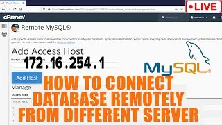 [🔴LIVE] How to connect MySQL database remotely from different server in cPanel?