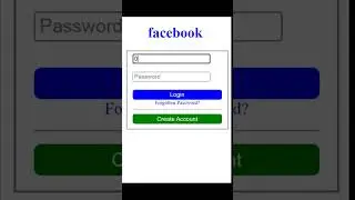 Facebook Login page in 1 min || CSS and HTML || Coding Short