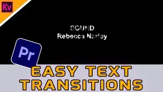 3 Easy TEXT TRANSITIONS in Premiere Pro - Premiere Pro Tutorial