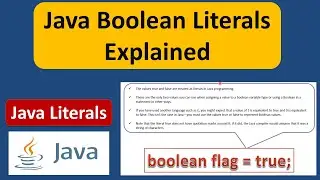 Java Boolean Literals Explained | Java Tutorial